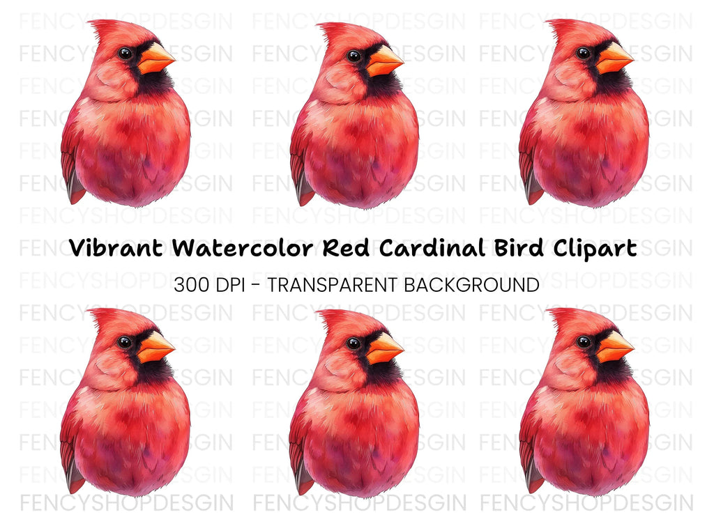 Vibrant Cardinal Clipart Bundle