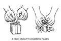 Christmas Gift Wrapping Coloring Books
