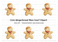 Gingerbread Man with Scarf Clipart Bundle