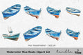 Blue Boats Clipart Bundle