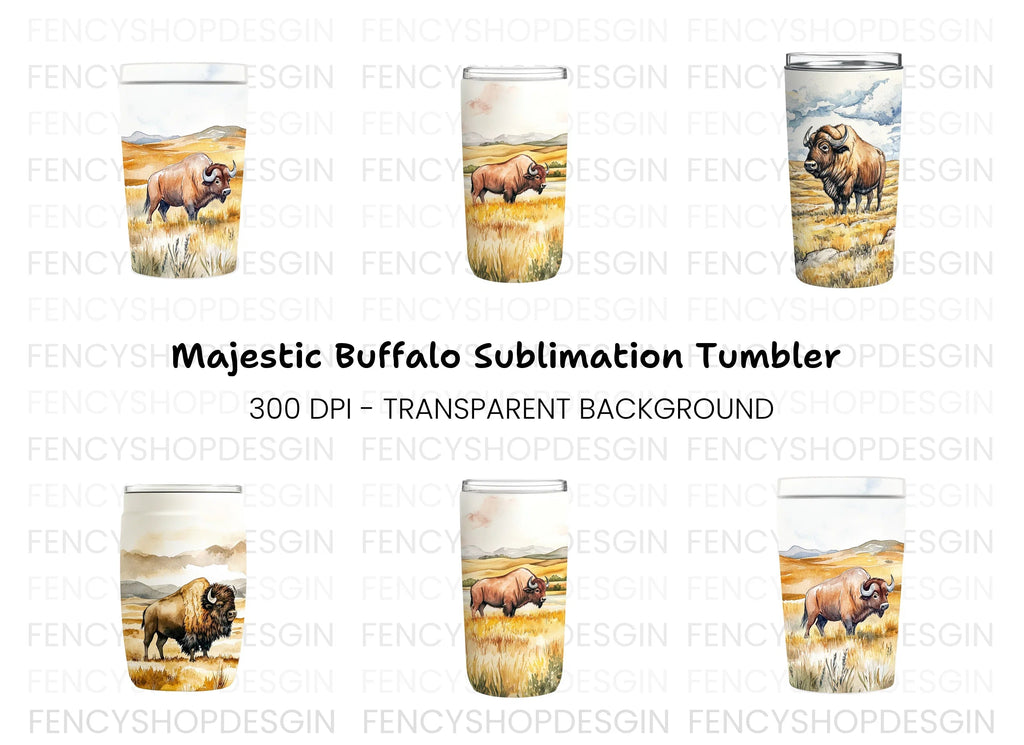 Bison Tumbler Clipart Bundle