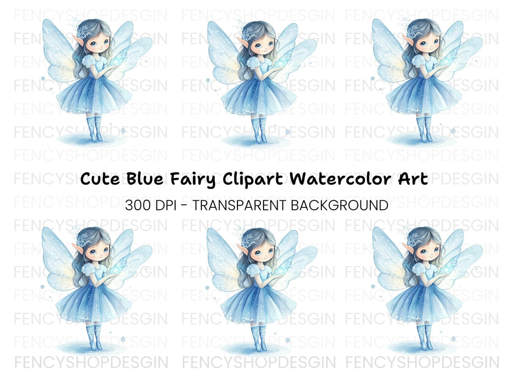 Cute Winter Fairy Magical Glow Clipart Bundle