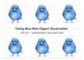Angry Blue Bird Clipart Bundle