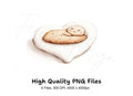 Sleeping Cookie in Heart Clipart Bundle