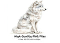 Majestic White Wolf Clipart Bundle