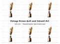 Vintage Feather Quill and Inkwell Clipart Bundle