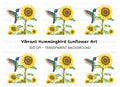 Hummingbird and Sunflower Clipart Bundle