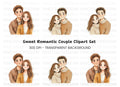 Cute Couple Romantic Clipart Bundle