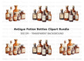 Vintage Apothecary Bottles Clipart Bundle