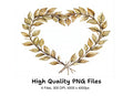 Heart Shaped Leaf Wreaths Clipart Bundle