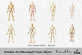 Wooden Mannequin Poses Clipart Bundle