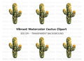 Cactus Glowing Lights Clipart Bundle