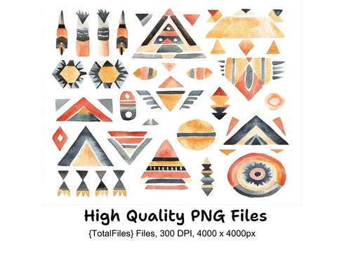 Abstract Tribal Elements Clipart Bundle