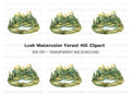 Mountain Lake Forest Clipart Bundle