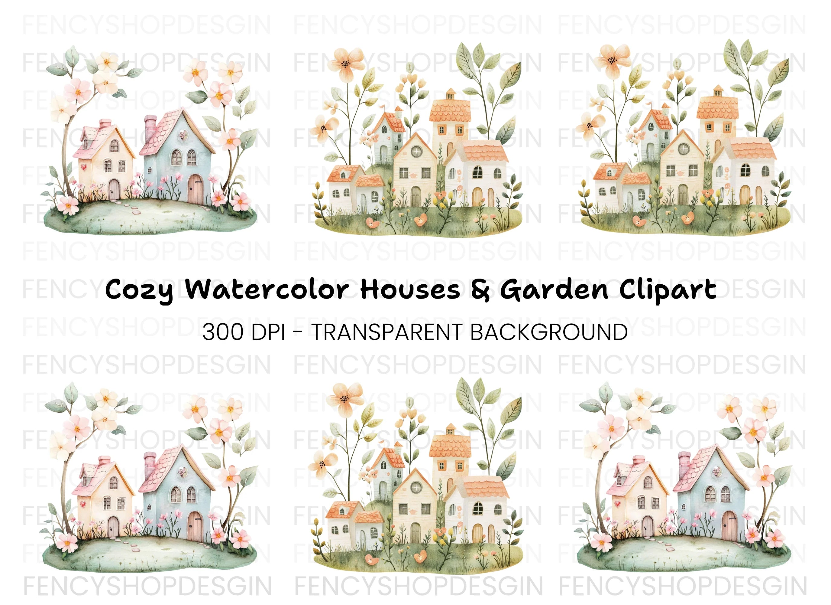 Fantasy Village Clipart Bundle