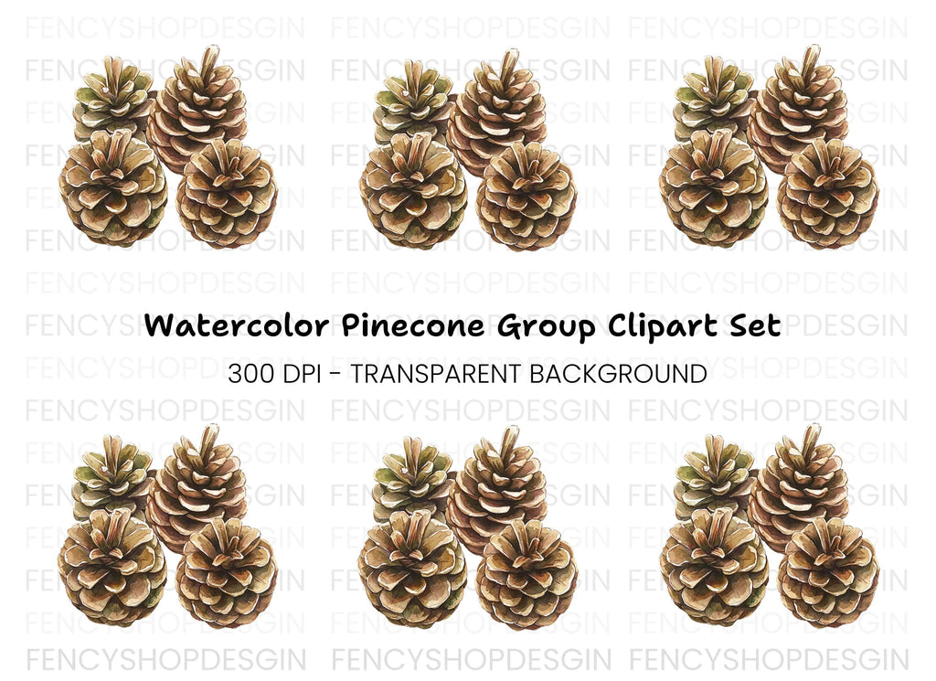 Pine Cones Clipart Bundle