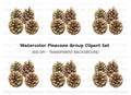 Pine Cones Clipart Bundle