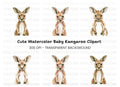 Baby Kangaroo Clipart Bundle