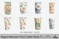 Elegant Floral Tumbler Clipart Bundle