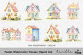 Pastel Houses Clipart Bundle