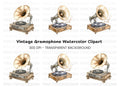 Vintage Gramophone Clipart Bundle