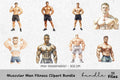 Muscular Men Fitness Clipart Bundle