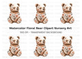 Floral Bear Baby Shower Clipart Bundle