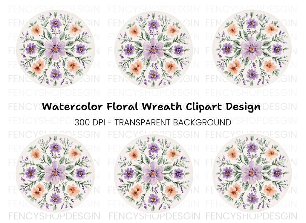 Floral Mandala Clipart Bundle