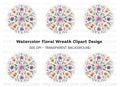 Floral Mandala Clipart Bundle