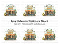 Vintage Bookstore Illustration Clipart Bundle