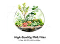 Charming Terrarium Clipart Bundle