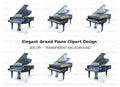 Grand Piano Clipart Bundle