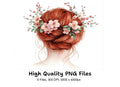 Flower Crown Woman Clipart Bundle