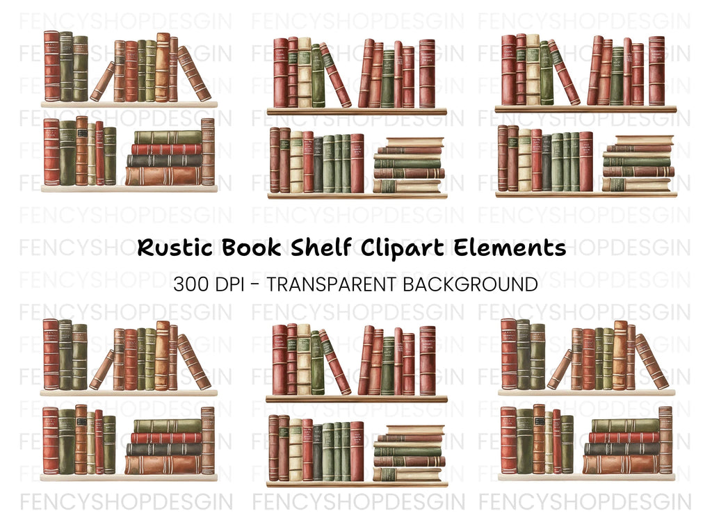 Stacked Books Clipart Bundle
