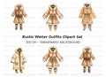 Eskimo Winter Outfit Clipart Bundle