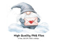 Winter Gnomes Love Letters Clipart Bundle