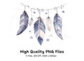 Boho Dreamcatcher Feathers and Stars Clipart Bundle