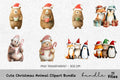 Cute Christmas Fox Clipart Bundle