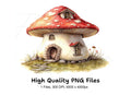 Charming Red Mushroom House Clipart Bundle