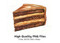 Chocolate Cake Slices Clipart Bundle