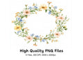 Pastel Floral Wreaths Clipart Bundle