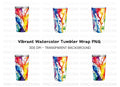 Rainbow Paint Splash Tumbler Clipart Bundle
