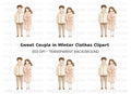Cute Couple Winter Clipart Bundle