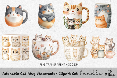 Adorable Cat Clipart Bundle