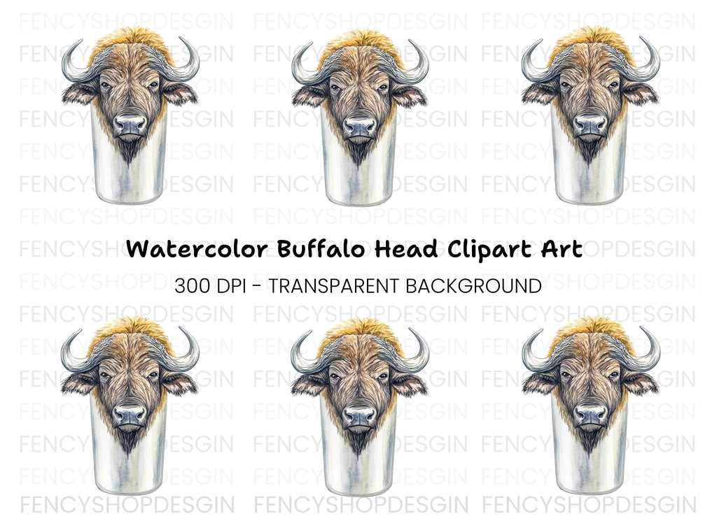 Buffalo Head Clipart Bundle