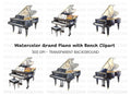 Grand Piano Clipart Bundle