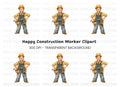 Happy Cartoon Builder Clipart Bundle
