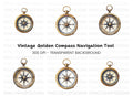 Vintage Compass Clipart Bundle