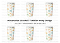 Seashells and Starfish Tumbler Clipart Bundle