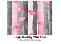 Pink Petals Stripes Clipart Bundle